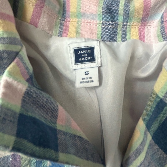 Janie and Jack Multicolor Plaid Blazer - Picture 2 of 7